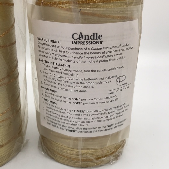 Candle Impressions Holiday Candle Impressions Flameless Real Wax